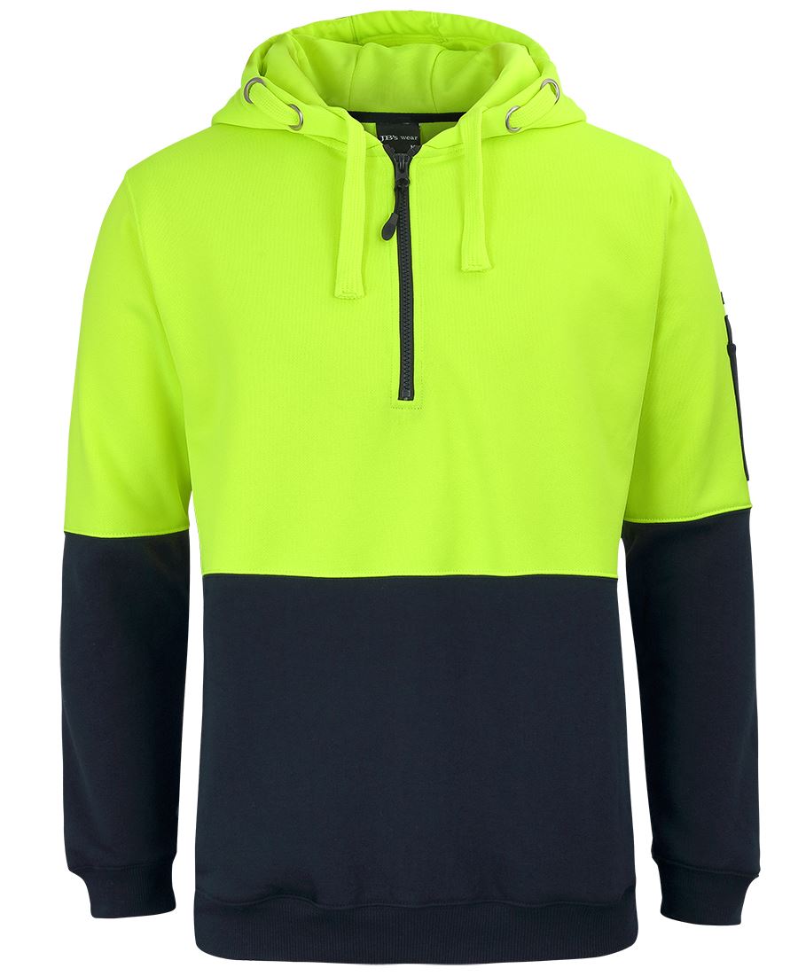 JB's Hi Vis 12 Zip Fleece Hoodie