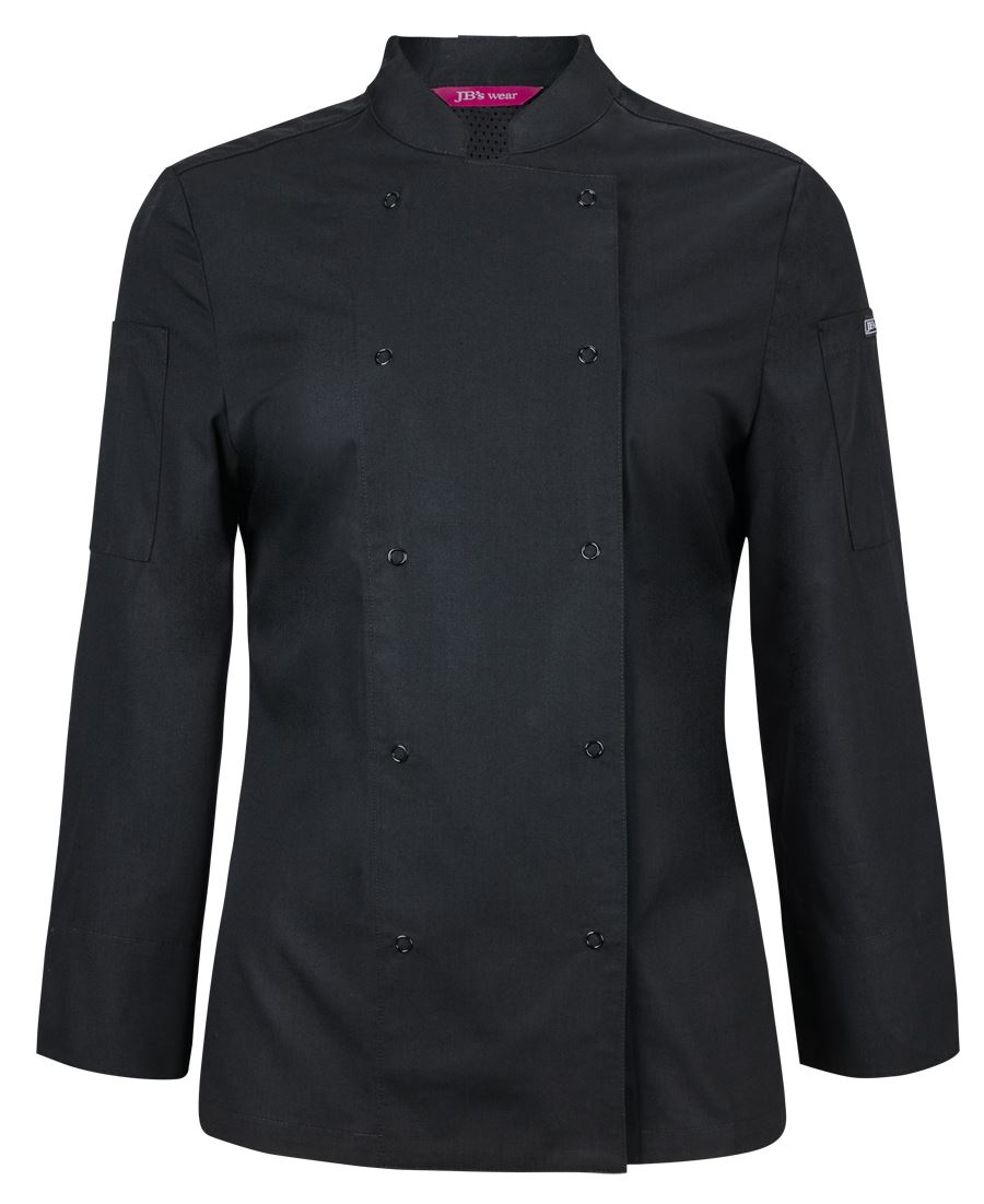 JB's Ladies Long Sleeve Snap Button Chefs Jacket
