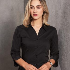 Ladies' 3/4 sleeve teflon shirt