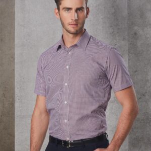 Men's Two Tone Mini Check S/S Shirt