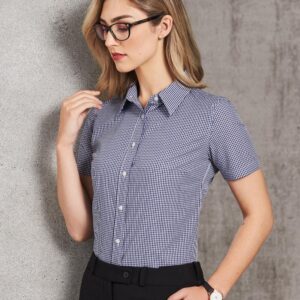 Ladies' Two Tone Check S/S Shirt