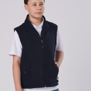 Kids' bonded polar fleece vest