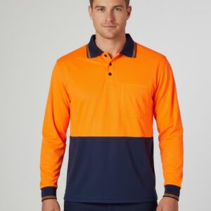 Hi-Vis cooldry safety polo L/S