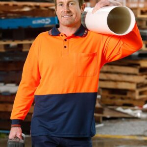 Hi-Vis truedry safety polo L/S
