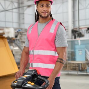 Hi Vis Safety Vest With Shoulder Reflective Tapes