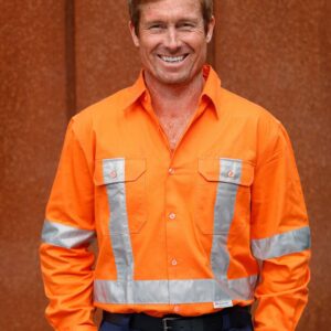 Men's Hi-Vis L/S Drill Shirt With 3M Tapes