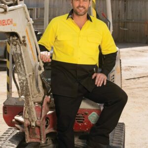 Men's Two Tone Cool Breeze L/S Cotton Safety Shirt