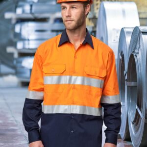 Hi-Vis Cool-Breeze Safety L/S Shirt (Generic Tape)