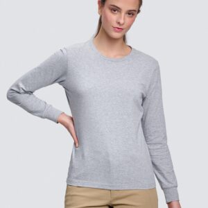 Ladies' Premium Cotton Face L/S Tee Shirt