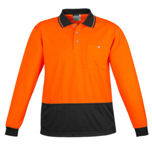 Unisex Hi Vis Basic Long Sleeve Polo