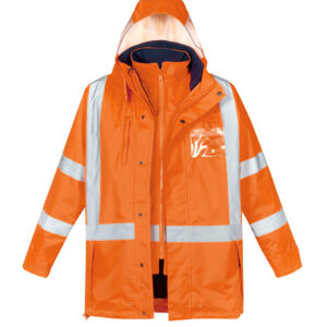 Mens Hi Vis X Back 4 In 1 Waterproof Jacket
