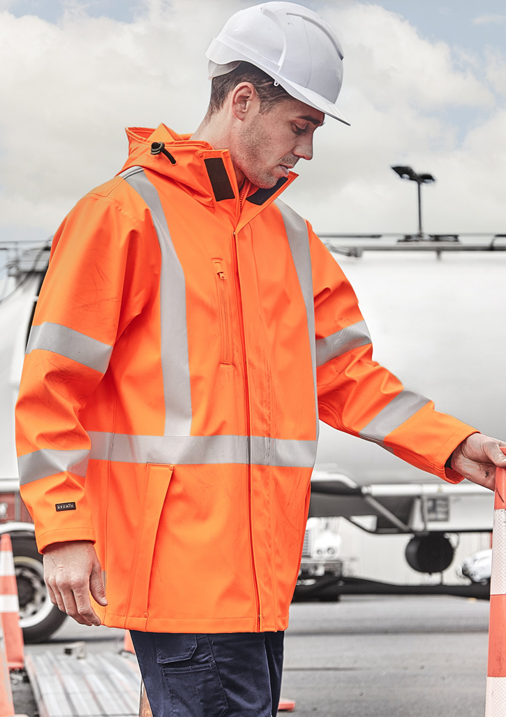 Men's Hi Vis X Back Heavy Duty Waterproof Jacket