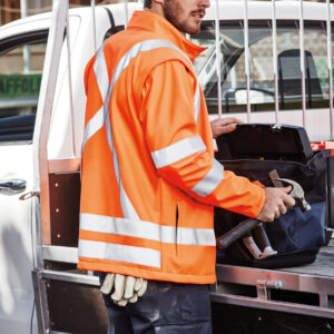 Unisex Hi Vis X Back 2 In 1 Softshell Jacket