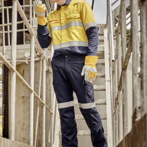 Mens Orange Flame Taped Cargo Pant (Regular)