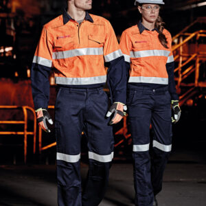 Womens Orange Flame Taped Cargo Pant