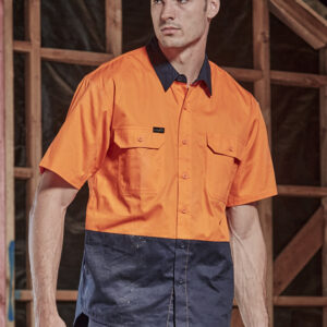 Mens Hi Vis Short Sleeve Shirt