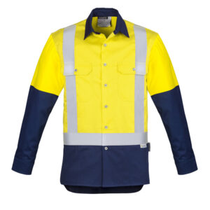 Mens Industrial Long Sleeve Shirt - Shoulder Taped