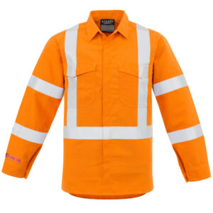 Mens Red Flame Hi Vis X Back Shirt