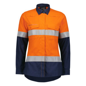 Womens Orange Flame Lightweight Ripstop Taped Shirt