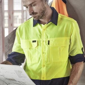 Mens Hi Vis Outdoor Long Sleeve Shirt