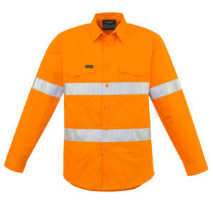 Mens Hi Vis Hoop Taped Long Sleeve Shirt