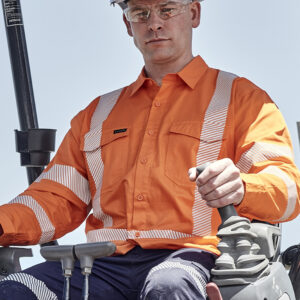 Mens Hi Vis X Back Shirt - Segmented Tape