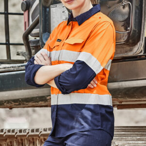 Womens Rugged Cooling Hi Vis Taped Long Sleeve Shirt