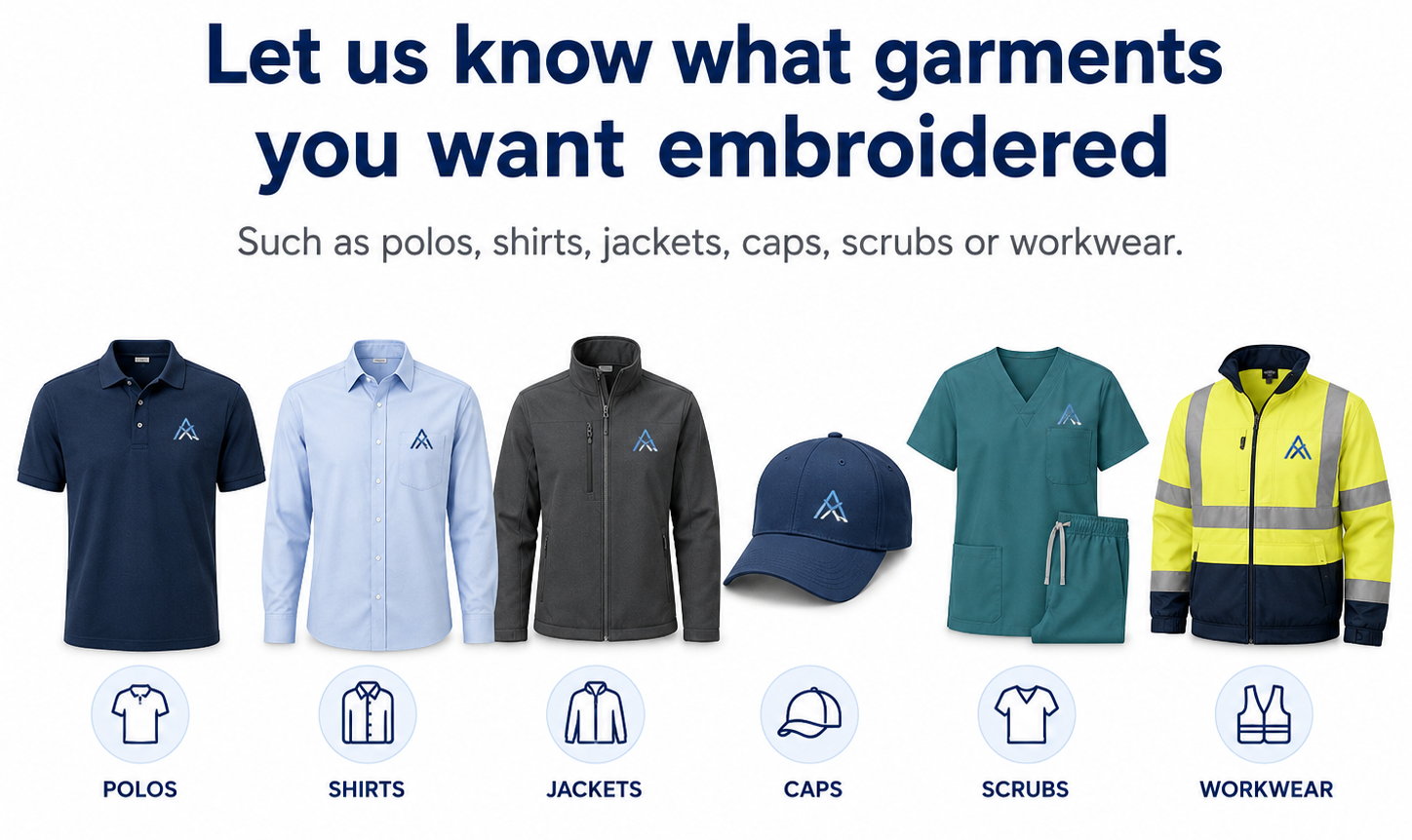 embrodery on