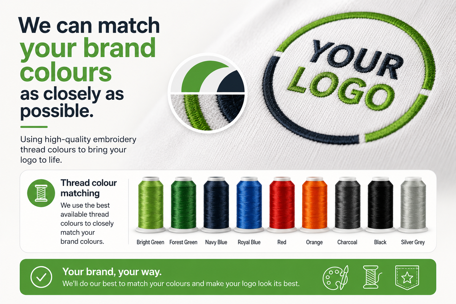 image with thread colours and shirt logos